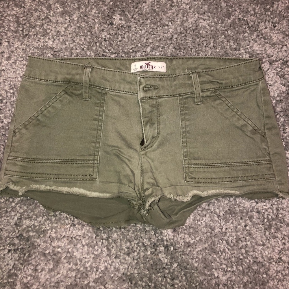 Olive cargo shorts
